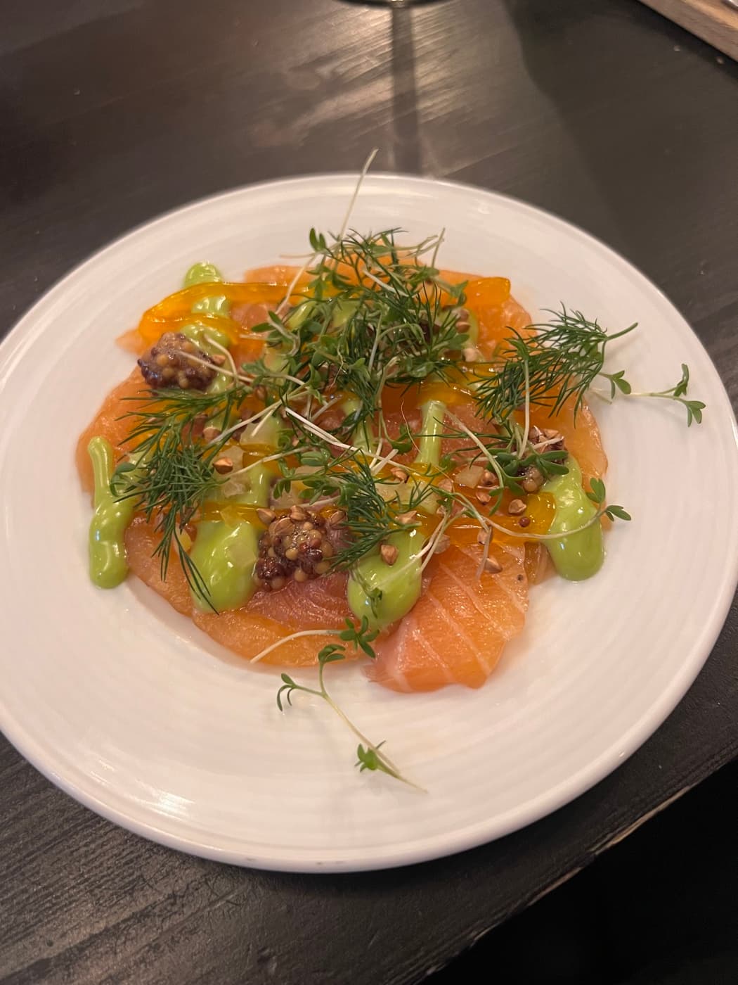 Gourmet Arctic salmon with fresh herbs and dill