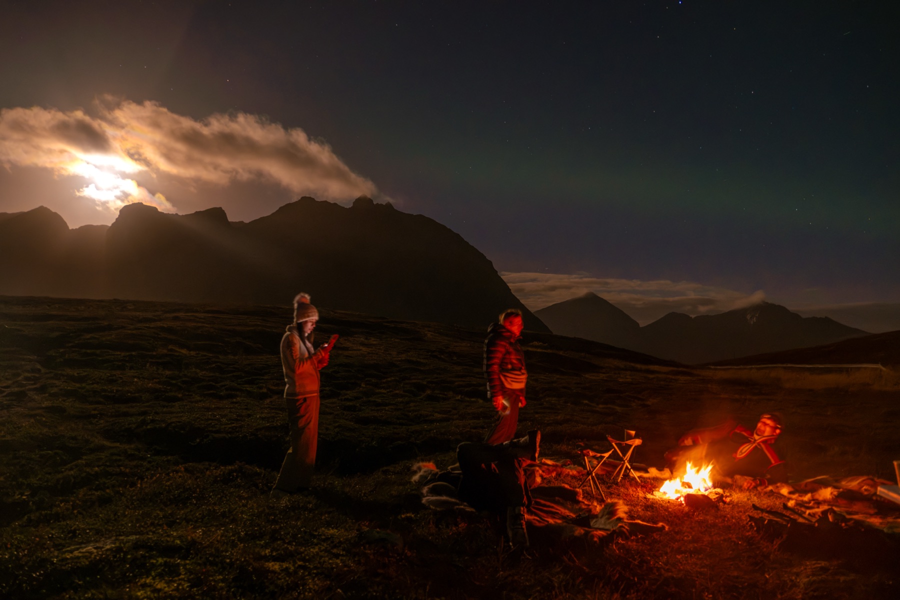 The fire under the moon